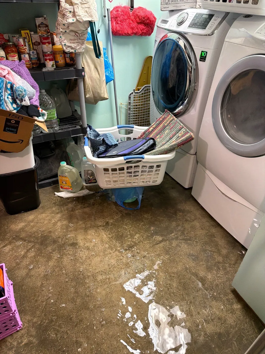 Air movers and dehumidifiers running in Holiday Hills Indiana home dry-out